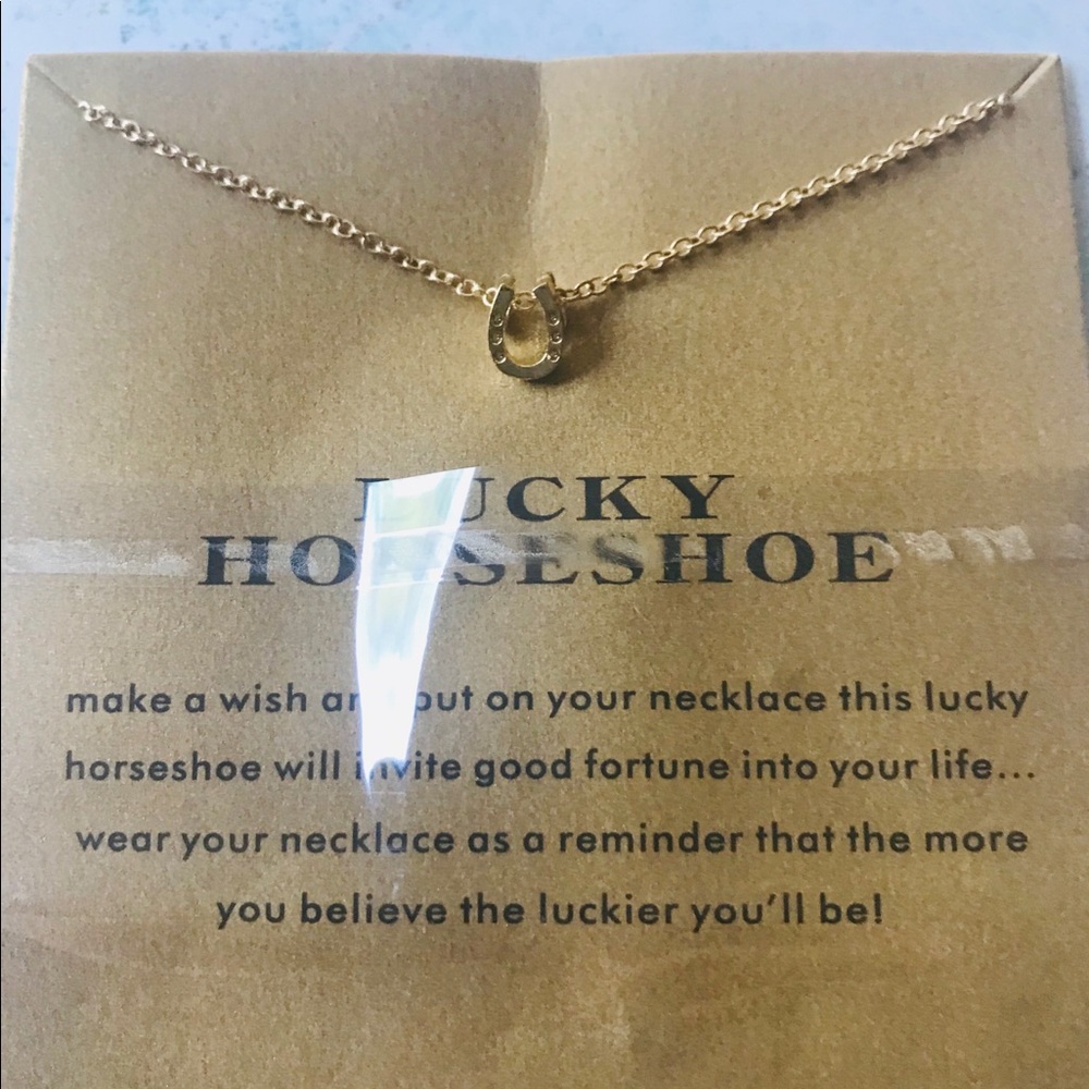 Lucky horseshoe necklace gold tone  - Picture 4 of 4